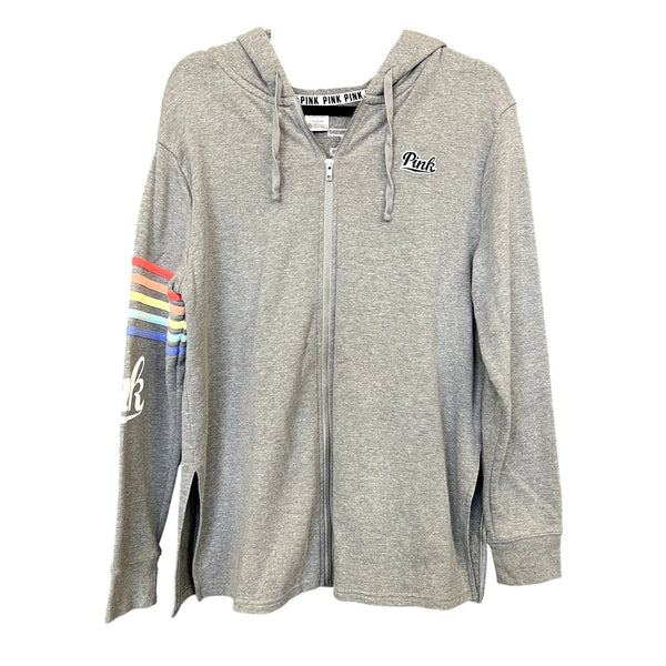 Victoria's Secret PINK Full Zip Gray Jacket Large