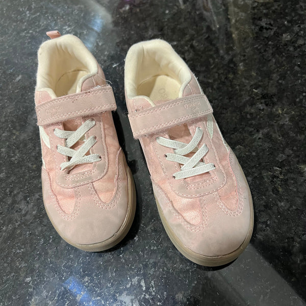 OshKosh Girls Pink Velcro Sneakers Size 12