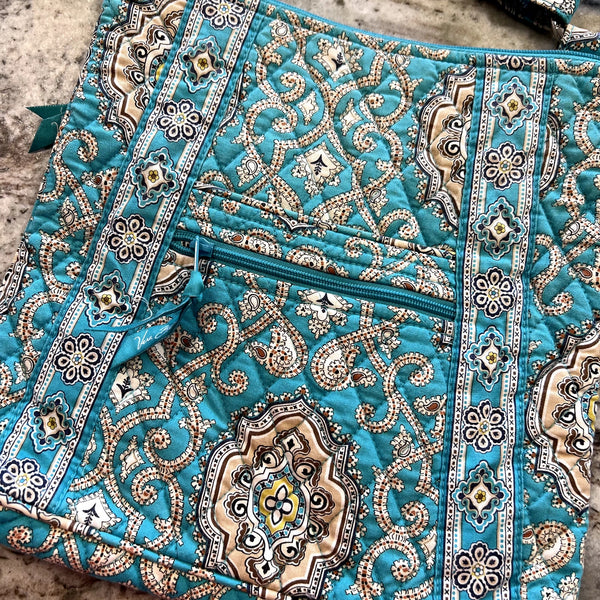 Vera Bradley Hipster Crossbody Bag Retired Totally Turquoise Pattern