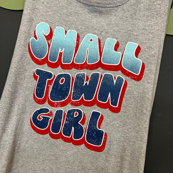 Small Town Girl Gray Graphic Tank Top 2XL