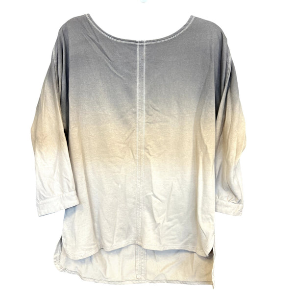 Umgee Ombre Oversized Side Slit Blouse Small