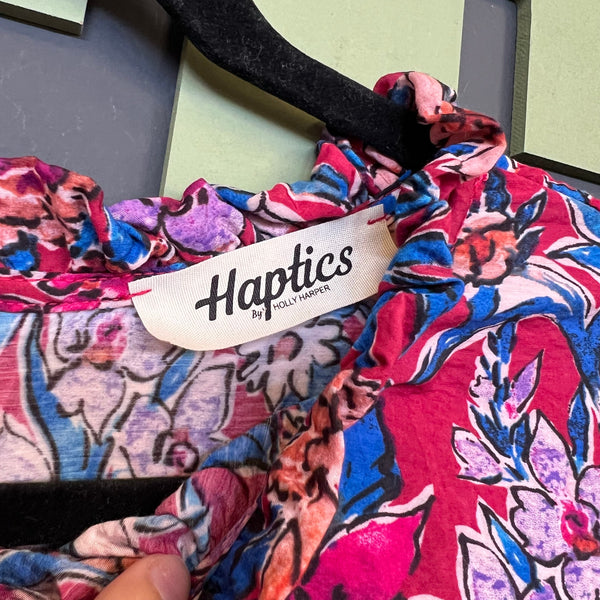 Haptics Boutique Ruffle Long Sleeve Blouse Plus Size 1XL