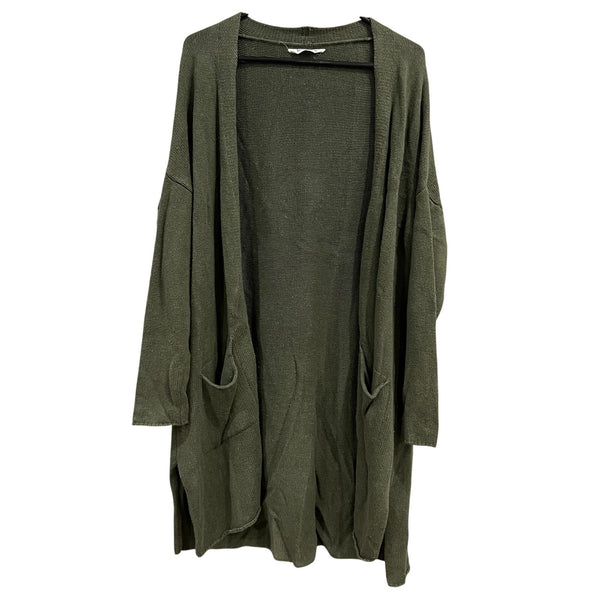 Mountain Khakis Thick Knit Relaxed Fit Olive Green Cardigan Medium