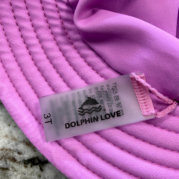 Dolphin Love Girls Watermelon Sun Hat Size 3T