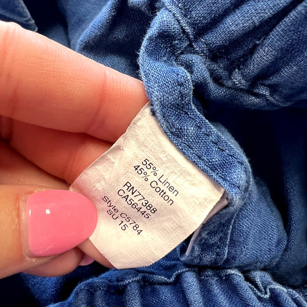 Madewell Blue Linen Blend Summer Shorts Size 24