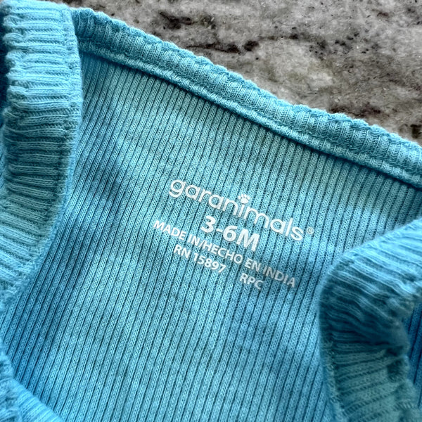 Garanimals Blue Ribbed One Piece Size 3-6 Mo.