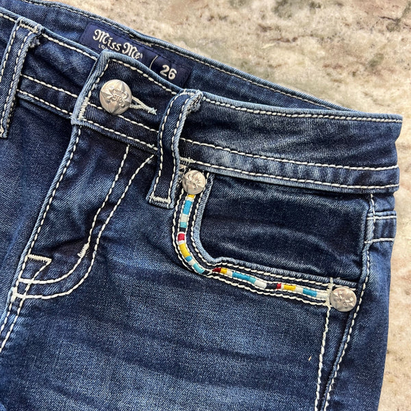 Miss Me Blind Denim Dreamcatcher Cutoff Shorts Size 26