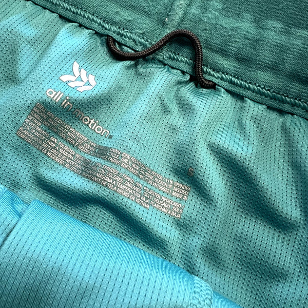 All in Motion Teal Lined Athletic Shorts Men's Size Small