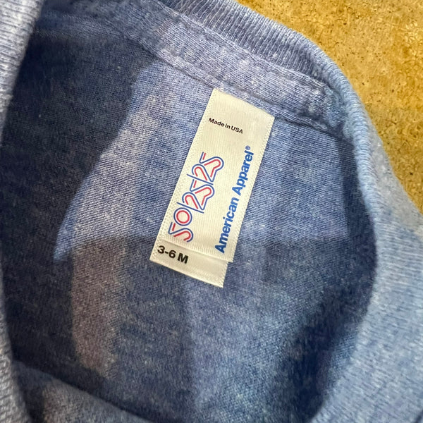 NWOT LivyLu Arkansas Flag Denim Blue Graphic Top Size 3-6 Months