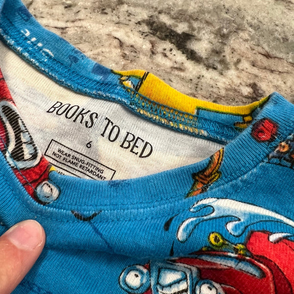 Books to Bed Goodnight Construction Site Two Piece Boys Pajama Set Size 6