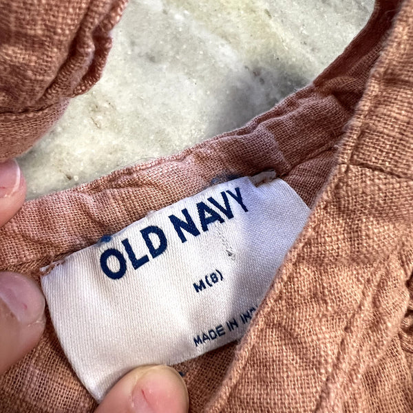 Old Navy Girls Mauve Linen Mini Dress Size M (8)
