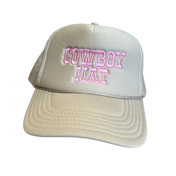 Otto "Cowboy Hat" Tan + Pink Trucker Hat