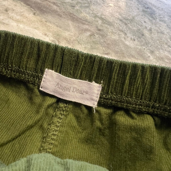 Angel Dear Harem Olive Green Corduroy Pants Size 12-18Mo