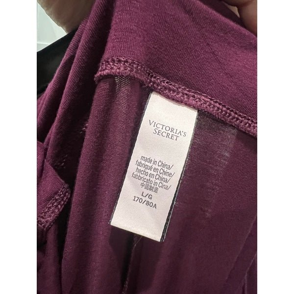 Victoria's Secret Butter Soft Maroon Lace Bottom Leggings Large