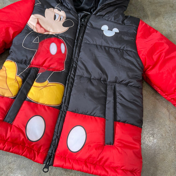Disney Mickey Mouse Toddler Puff Coat Size 4T