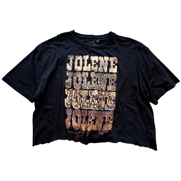 Dolly Cropped Stacked Jolene Graphic Tee Size XL