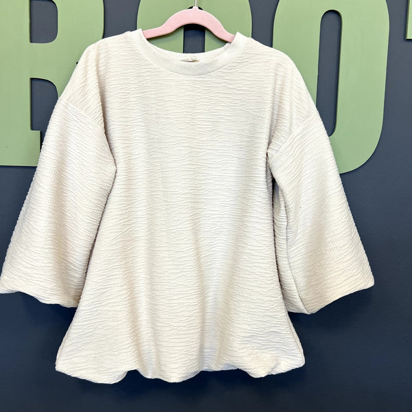 ML Kids Cream Textured Bubble Dress Size Youth 8