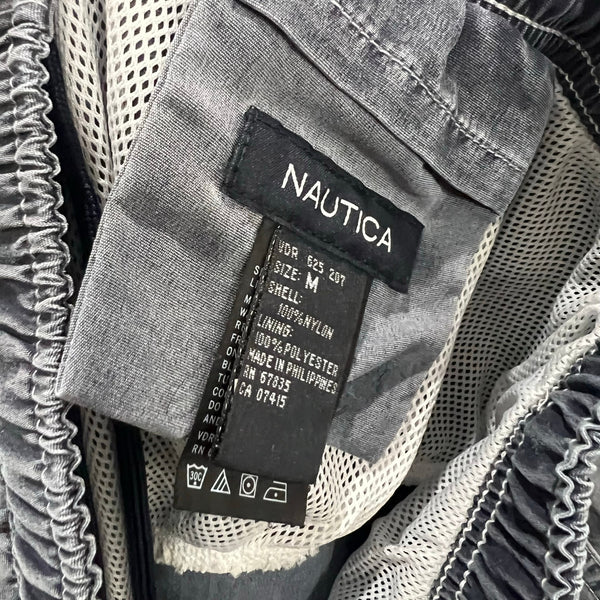 NWT Nautica Men's Pigment Washed Blue Netted Swim Trunks Medium