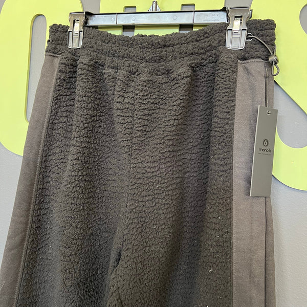 NWT Mono B Black Fleece Thick Jogger Pants Women's Size Large