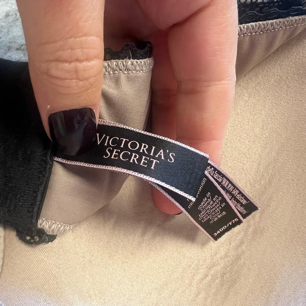 Victoria's Secret Black Lace Very Sexy Multi Way Strapless Bra Size 34DD