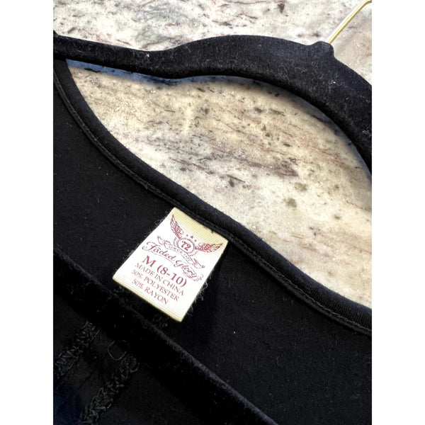 Faded Glory Basic Black Scoop Neck Top Women's Medium