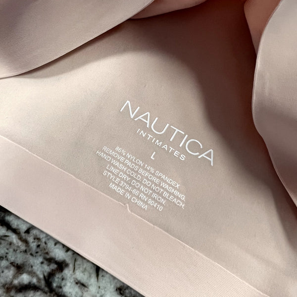 Nautica Seamless Light Pink Lounge Bra Size Large
