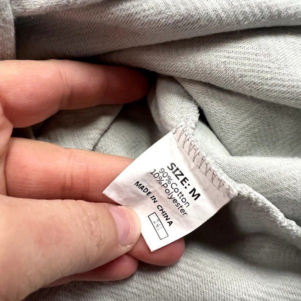 Women's Baby Blue Distressed Button Down Shacket Size Medium