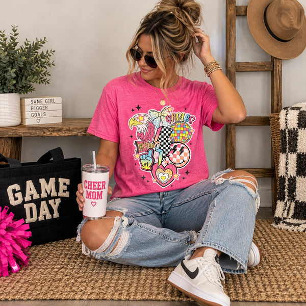 Eagles Retro Game Day Pink Graphic Tee Size Medium