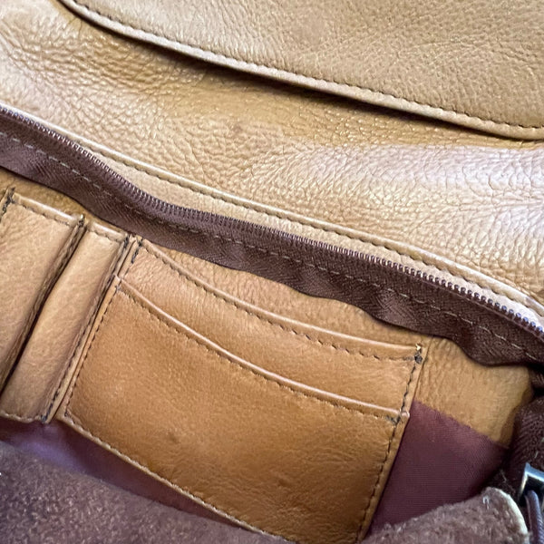 Le Donne Light Tan Leather Collection Backpack