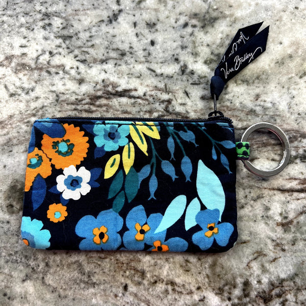 Vera Bradley Midnight Blue Floral Zip ID Case