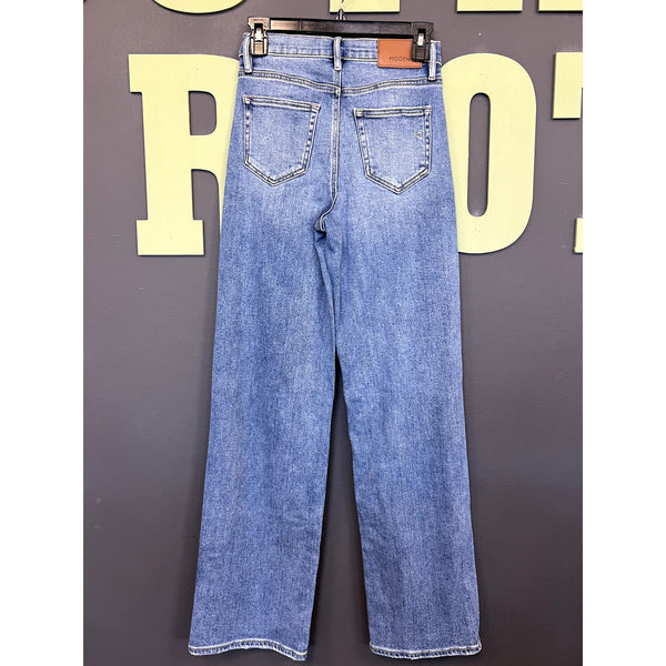 Hidden Light Wash Distressed Wide Leg Jeans Size 25
