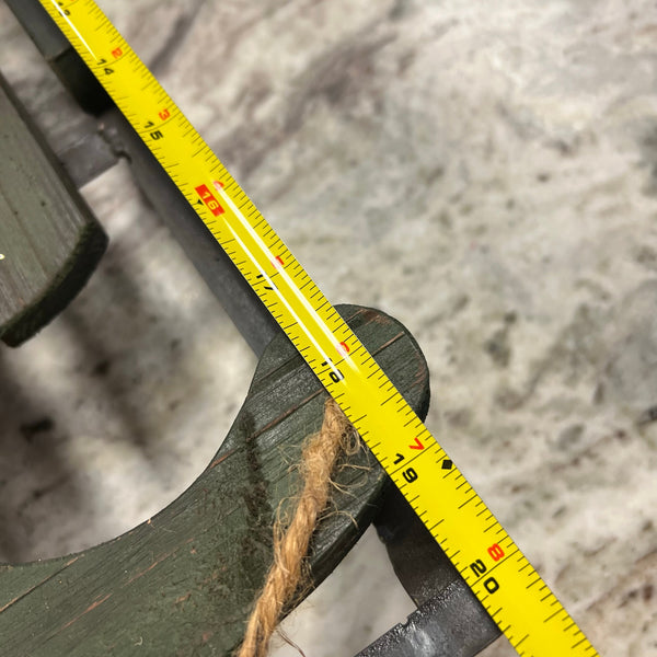 Olive Green Wooden Sled Holiday Decor