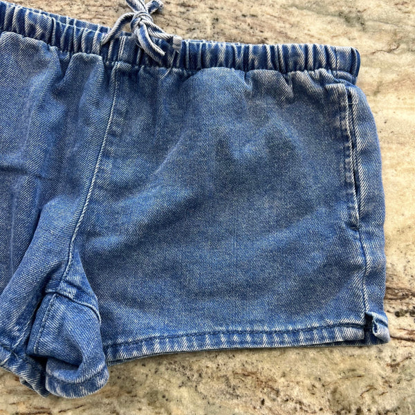 Vanilla Star Denim Elastic Waist Shorts Size Small
