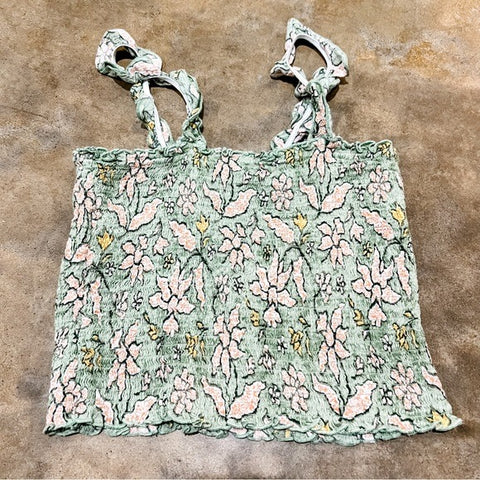 Aerie Smocked Floral Tank Top Size XS