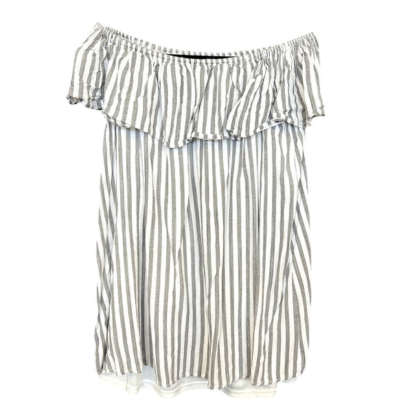 She + Sky Striped Strapless Mini Dress Size Large