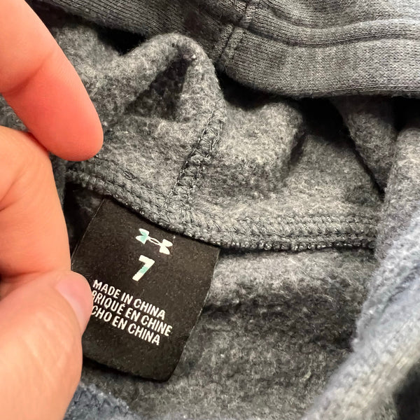 Under Armour Boys Gray Fleece Hoodie + Jogger Set Size 7