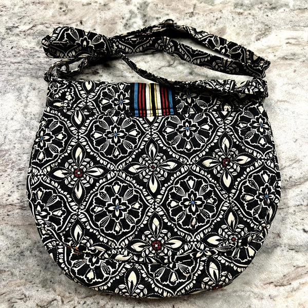 Vera Bradley Barcelona Shoulder Crossbody Bag Black + White