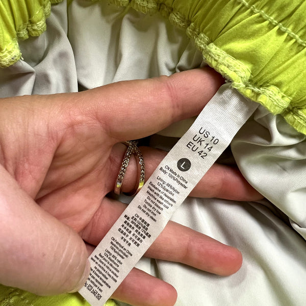 Women's Neon Yellow Athletic Shorts Size 10
