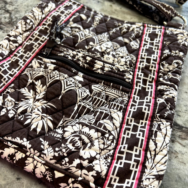 Vera Bradley Convertible Crescent Crossbody Bag Japanese Sanctuary