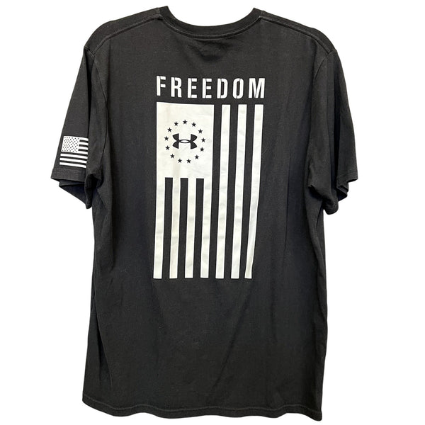 Under Armour Men's Freedom Black S/S Loose Fit Graphic Tee Medium