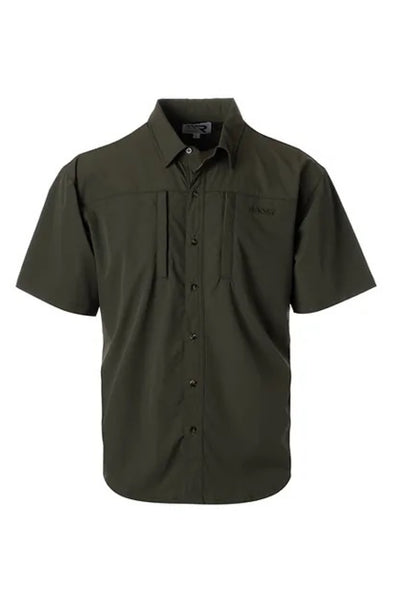 Roost Forest Green Short Sleeve Button Down