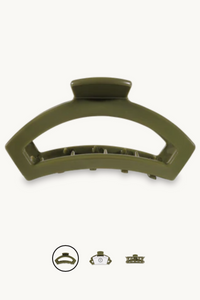 Olive Open Large Hair Claw Clip