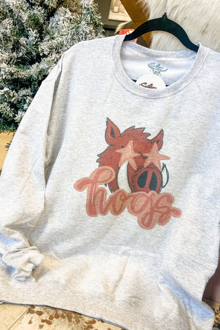 Pink Star Eyes Hogs Sweatshirt