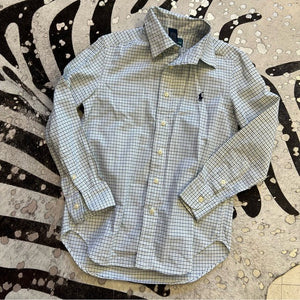 Ralph Lauren Plaid Button Down Long Sleeve Dress Shirt Size Boys Small 8