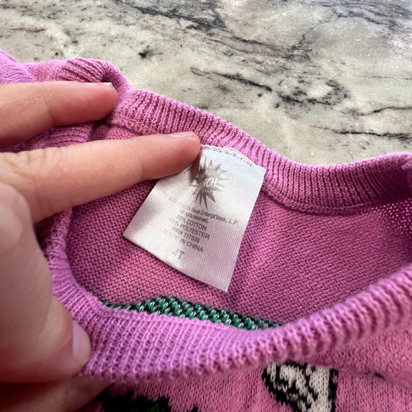 Girls Pink Grinch Sweater Size 4T