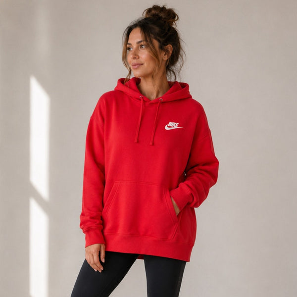 NWT Nike Women's Red Hooded Pullover Size Medium