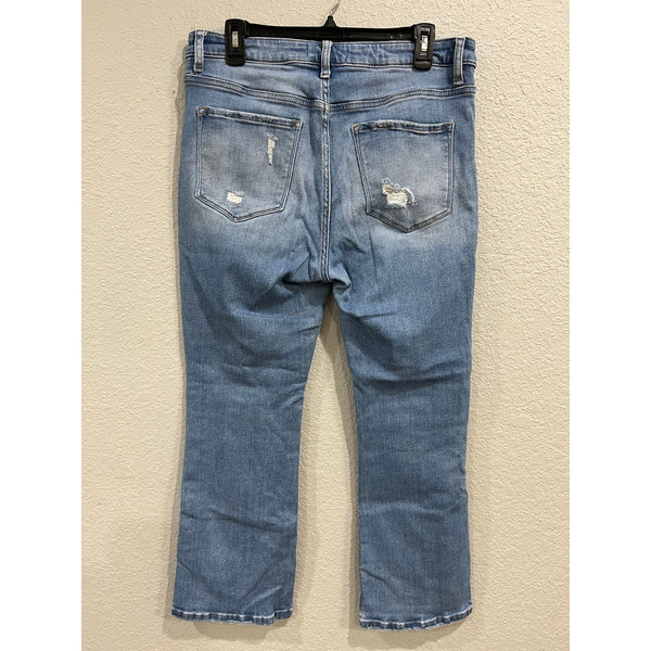 Vervet Medium Wash Distressed Bootcut Jeans Size 31