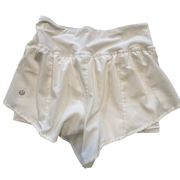 Women's Off White Athletic Running Shorts Size Medium