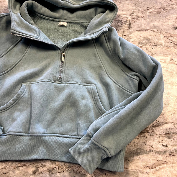 Women's Light Sage Green Hooded Pullover XL