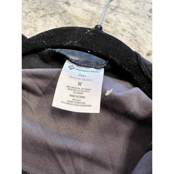 Women's Member's Mark Zen Black Leopard Active Jacket Size Medium